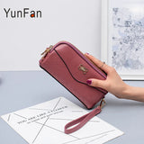 Double Zipper Women's Wallet Clutch Bag