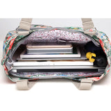 Vintage Flower Print Women Crossbody Bag Large Capacity Shoulder Travel Bag