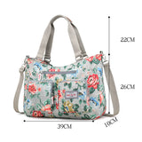 Vintage Flower Print Women Crossbody Bag Large Capacity Shoulder Travel Bag