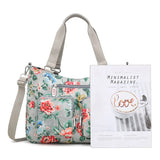 Vintage Flower Print Women Crossbody Bag Large Capacity Shoulder Travel Bag