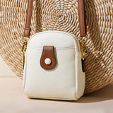 Ladies Lychee Pattern One Shoulder Messenger Bag Small Square Bag