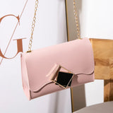 Sweet Small Square Bag Crossbody Messenger Bag with Chain Magnetic Buckle