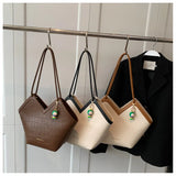 Women's PU Large Capacity Tote Bag - Shoulder Messenger Handbag