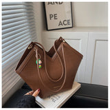 Women's PU Large Capacity Tote Bag - Shoulder Messenger Handbag