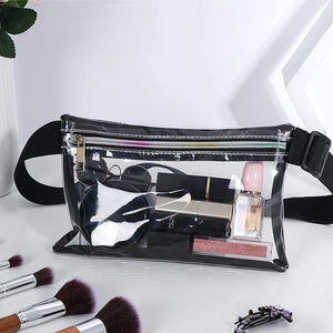 Ladies PVC Waist Bag Beach Belt Summer Transparent Jelly High Casual Waist Bag