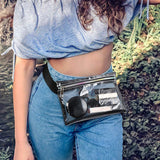 Ladies PVC Waist Bag Transparent Jelly High Casual Ladies Waist Bag