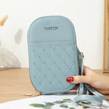 Embroidered Crossbody Cell Phone Bag Small Zipper Wallet for Women