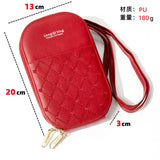 Embroidered Crossbody Cell Phone Bag Small Zipper Wallet for Women