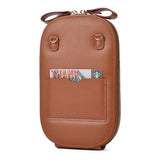 Embroidered Small Shoulder Bag for Women with Zipper Wallet