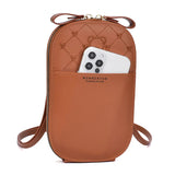Embroidered Small Shoulder Bag for Women with Zipper Wallet