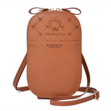 Embroidered Small Shoulder Bag for Women with Zipper Wallet