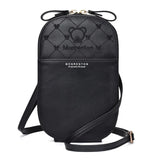 Embroidered Small Shoulder Bag for Women with Zipper Wallet