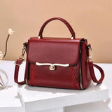 Small Square Shoulder Bag Lock Messenger Bag Women's Handbag