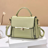 Small Square Shoulder Bag Lock Messenger Bag Women's Handbag