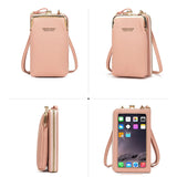 Women's Touch Screen Shoulder Bag with Messenger Purse Women's Leather Bag