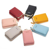 Women's Touch Screen Shoulder Bag with Messenger Purse Women's Leather Bag