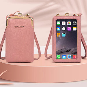 Women's Touch Screen Shoulder Bag with Messenger Purse Women's Leather Bag