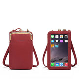 Women's Touch Screen Shoulder Bag with Messenger Purse Women's Leather Bag