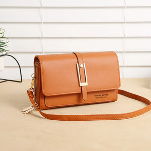 Leather Messenger Handbag Women Shoulder Bag Large Capacity Crossbody Purse