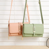 Leather Messenger Handbag Women Shoulder Bag Large Capacity Crossbody Purse