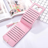 Retro Long Wallet Matte Leather Zipper Phone Wallet