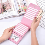 Retro Long Wallet Matte Leather Zipper Phone Wallet