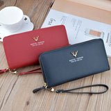 Women's Long Zipper Wallet with Mobile Phone Bag