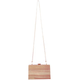 Wood Shoulder Messenger Bag Evening Clutch Metal Hasp Handbag