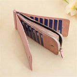 Long Wallet with Zipper, Multi-Card Slots, European/American Style
