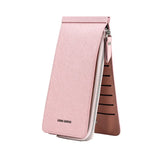 Long Wallet with Zipper, Multi-Card Slots, European/American Style