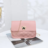 Heart-shaped Rhombic Pattern Crossbody Bag