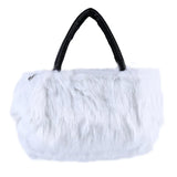 Faux Rabbit Fur Handbag Shoulder Messenger Bag Tote Women Long Fur Grass Handbag