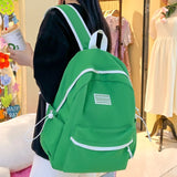 Lady Pink Nylon Book Backpack Female Laptop Student Bag