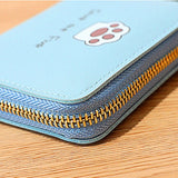 Lady's Wallet Cat's Paw Pattern Short Purse Japanese Style Small Zero Wallets St