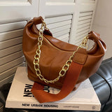 Large Chain Shoulder Bag Western Style Handbag