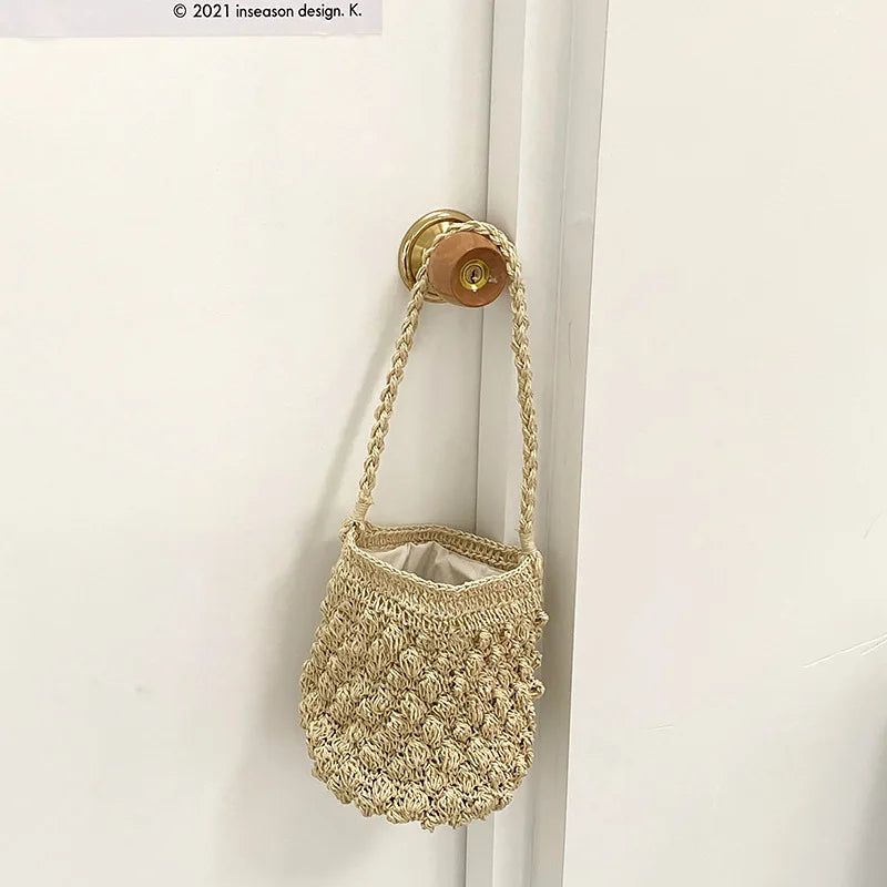 Large Capacity Hollow Out One Shoulder Tote Bucket Bag
