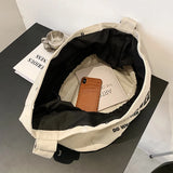 Large Capacity Canvas Crossbody Bag For Ladies Vintage Handbag