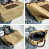 Large Capacity Canvas Shoulder Bags Commuting Leisure Tote Handbag