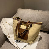 Large Capacity Canvas Shoulder Bags Commuting Leisure Tote Handbag