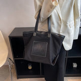 Large Capacity Canvas Shoulder Bags Commuting Leisure Tote Handbag
