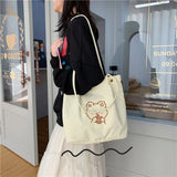 Large Capacity Canvas Women's Handbag Corduroy Shoulder Bags