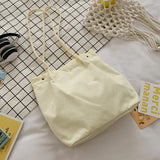 Large Capacity Canvas Women's Handbag Corduroy Shoulder Bags