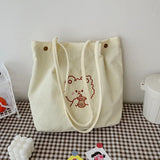 Large Capacity Canvas Women's Handbag Corduroy Shoulder Bags