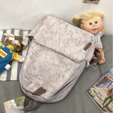 Large Capacity Retro Women Backpack Dark Grain Convenient Travel Bag