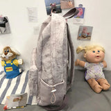 Large Capacity Retro Women Backpack Dark Grain Convenient Travel Bag