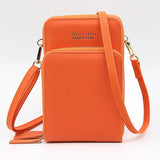 Large Capacity Female Leather Messenger Bag Multi-function Purse
