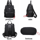 Vintage High Leather Backpack Women's School Bag