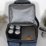 Large Capacity Dual Compartment Lunch Bag for Men Women