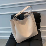 Large Capacity Shoulder Bag Soft Leather Schoolbag Female Handbags