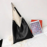 Large Leather Shoulder Bag for Women - High Capacity Crossbody Messenger Handbag